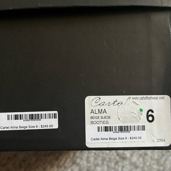 Cartel Footwear ALMA Beige Suede Booties - Picture 4 of 4